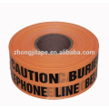 underground non detectable tape pe warning tape